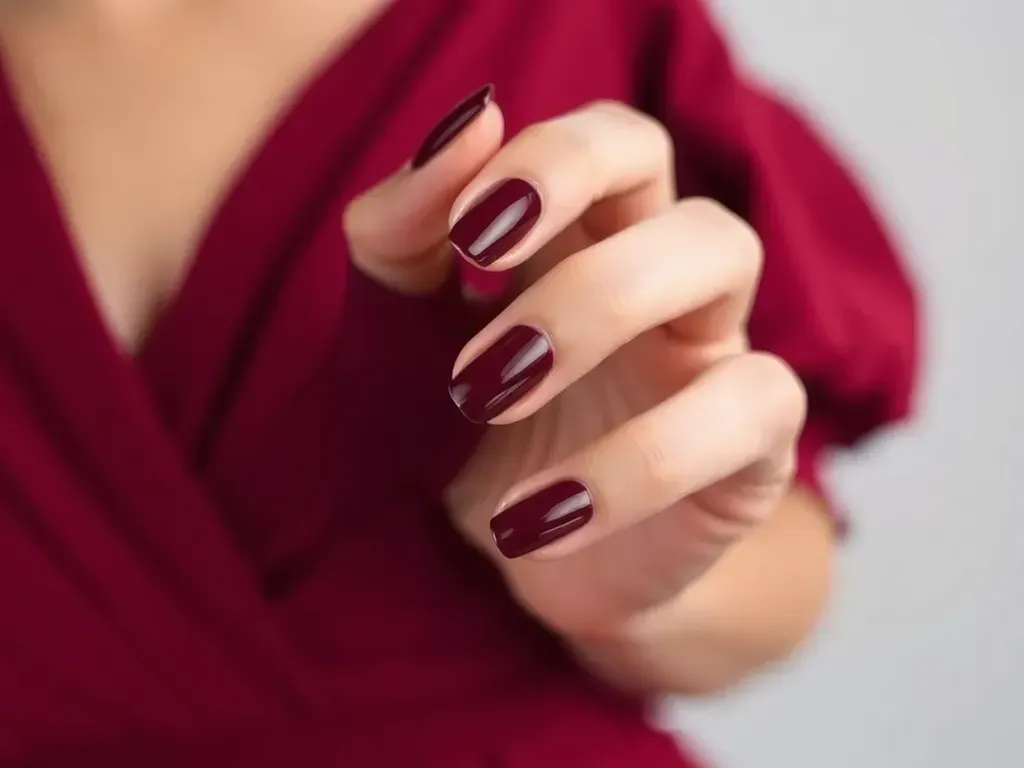 Jakie paznokcie do bordowej sukienki?